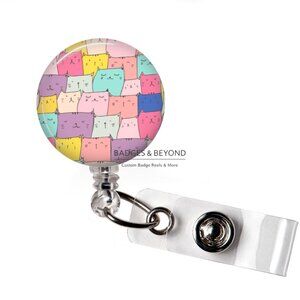 🐱🐾 Cats Cats & Lots of Cats Badge Reel | Cat Lover Retractable ID Holder